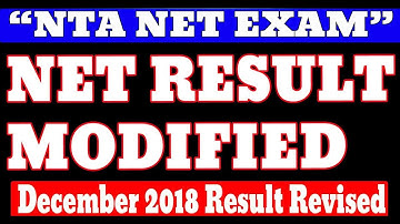 NTA Modified the Result of NET Exam December 2018 | New Update | Must Watch