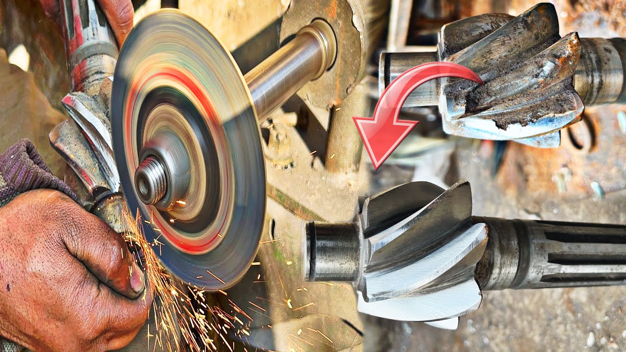 This Expert mechinist Repair Broken Pinion Gear tooth with minimum tools YouTube