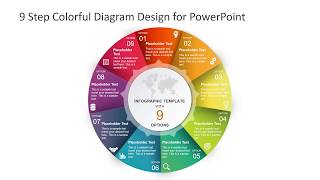 9 Step Colorful Diagram Design for PowerPoint