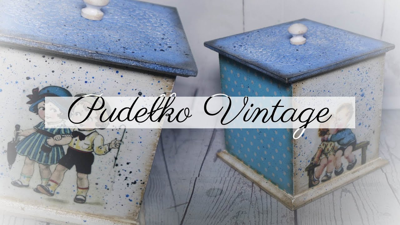 #96 DECOUPAGE VINTAGE BOX /DECOUPAGE PUDEŁKO VINTAGE / CIENIOWANIE PATYNĄ / TUTORIAL / DIY