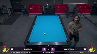 RODGER vs LEEGTAMA - Q1 BILLIARDS - TABLE 21 | EvoSports
