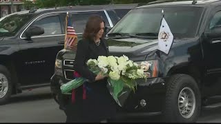 VP Kamala Harris attends memorial service for Buffalo grocery store shooting victims
