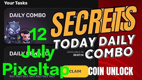 Pixel tap daily combo 12 july | Pixel tap by pixelverse daily combo 12/07/2024 |