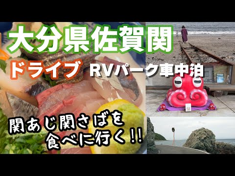 #38 佐賀関に関あじ関さばを食べに行く！初めてのRVパークで車中泊♪佐賀関のいいところ紹介します☺