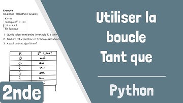 Comment utiliser la boucle Tant que en Python ?