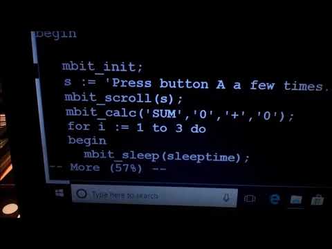 Programming the BBC Micro Bit in PASCAL.