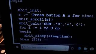 Programming the BBC Micro Bit in PASCAL.