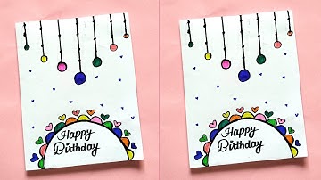 🥰Easy and beautiful Greeting card for Birthday / Birthday card making very easy Handmade🥰