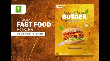 Design Fast Food Poster in Coreldraw | Advance Coreldraw Tutorial in Hindi