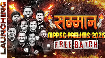 MPPSC Prelims 2026 | Launching Sammaan (सम्मान) Free Batch for MPPSC Pre 2026 | MP Exams Wallah