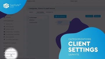 Categorizations - Client Settings - Saphyte