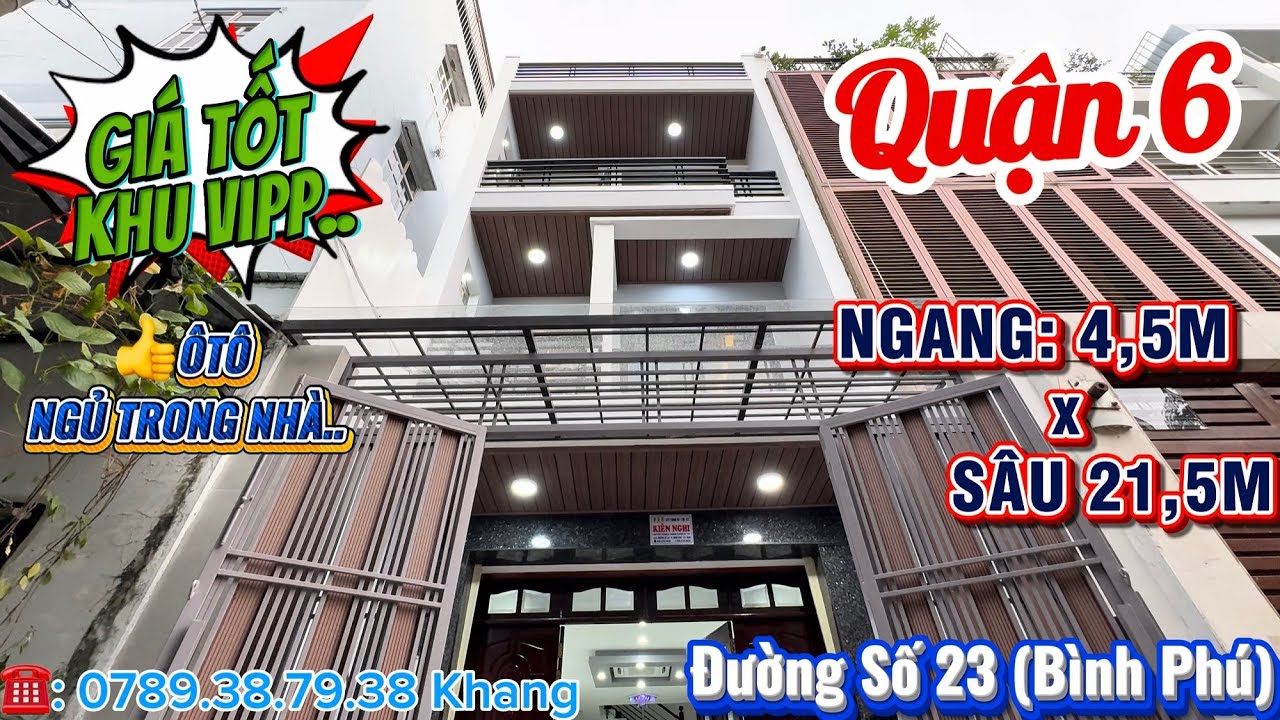 🏠Mới Đẹp Quận 6 Giá Tốt.✨Diện Tích khủng (CN 97m2)👍Ôtô ngủ trong nhà.❤️13.5 tỷ ☎️: #0789387938 Khang