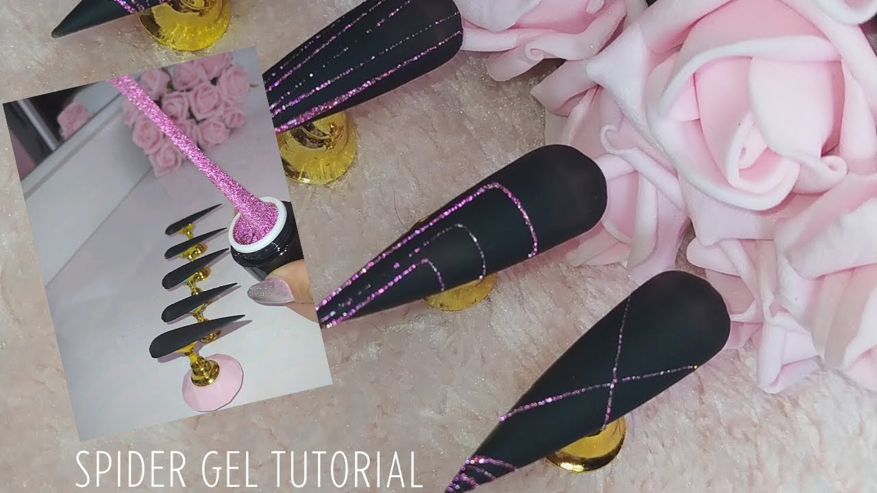 Spider gel Nail art tutorial | Easy diy nails for beginners