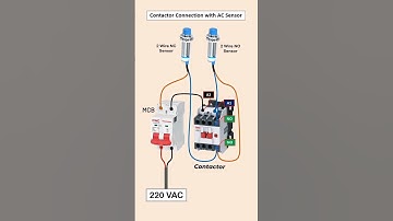 AC Sensor Connection Contactor with 2Wire Proximity#shorts #youtubeshorts #electronic #electric