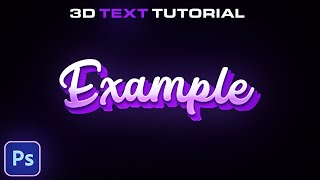 Creating a 3D Text Effect in 3 Minutes - Adobe Photoshop 2023 Tutorial (4K)