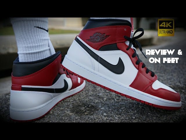 Moment Aggressive attack AIR JORDAN 1 MID "CHICAGO WHITE HEEL" REVIEW & ON FEET - YouTube