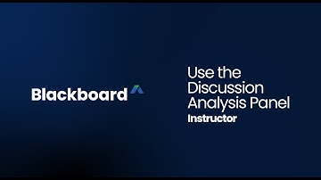 Discussion Analysis in Blackboard