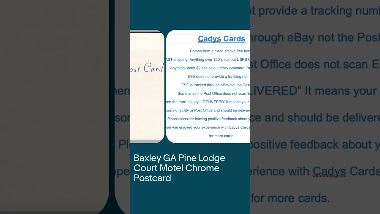 Baxley GA Pine Lodge Court Motel Chrome Postcard