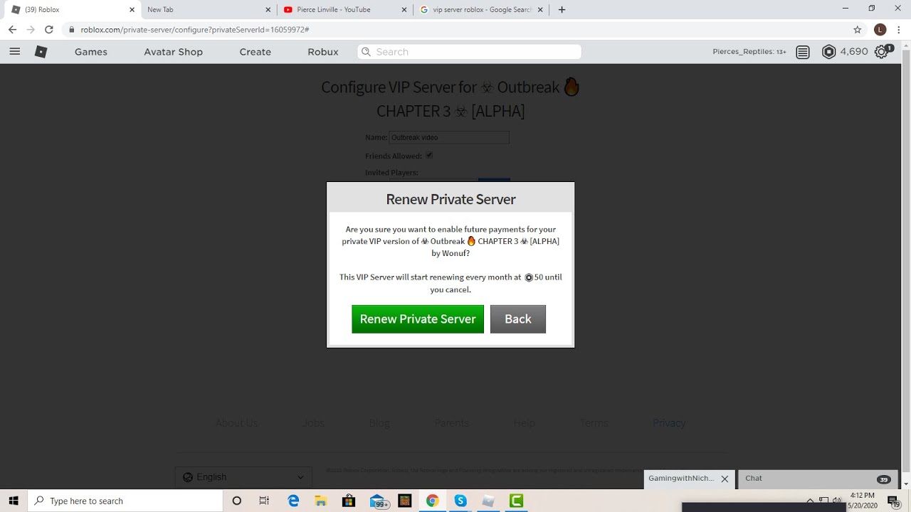 How to turn off recurring payments with Roblox VIP server - YouTube