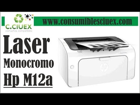Impresora hp láser monocromo M12A - YouTube