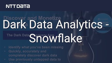 Dark Data Discovery App for Snowflake – NTT DATA Databytes Ep 38