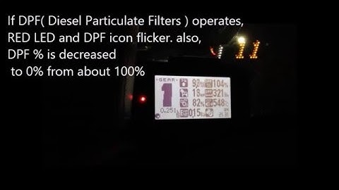 Trip computer video Daggauge video operates DPF recycling  DPF(Diesel Particulate Filter)