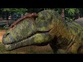 2 African Tyrant Carcharodontosaurus & 2 Paleo Giganotosaurus Breakout & Fight - JWE Mods (4K 60FPS)