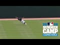 Derek Hill Incredible Catch During Spring Training Scrimmage