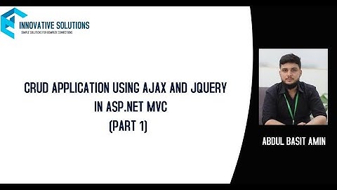 CRUD APPLICATION using AJAX and JQUERY || PART 1