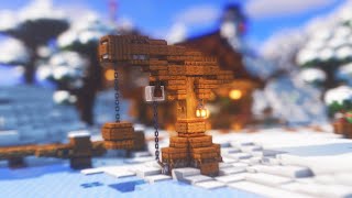 (Tutorial) How to Build a Snowy Crane | Minecraft 1.16