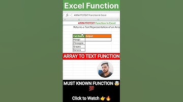 ARRAYTOTEXT function in Excel | Excel Function Series