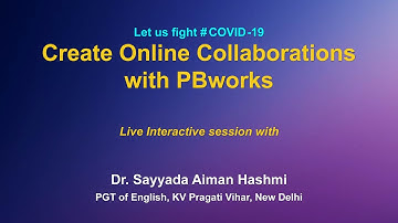 Webinar ICT Tools on PM eVidya: Create Online Collaborations with PBworks
