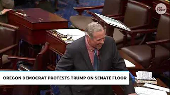 Jeff Merkley filibuster hits 20 hours amid government shutdown; decries Trump White House ballroom