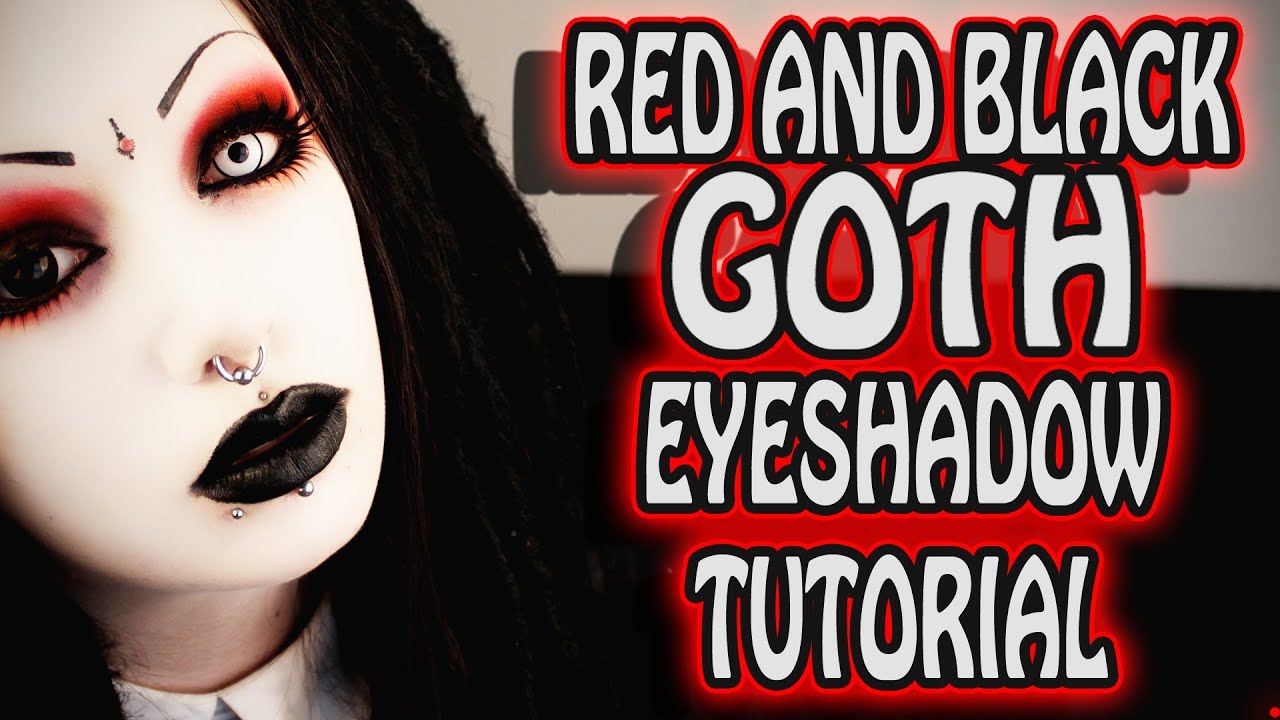 Red And Black Goth Eye Makeup Tutorial Toxic Tears YouTube