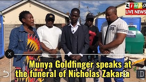 Music Promoter Munya Goldfinger speaks with emotion at the funeral of Madzibaba Nicholas Zakaria 🕊️