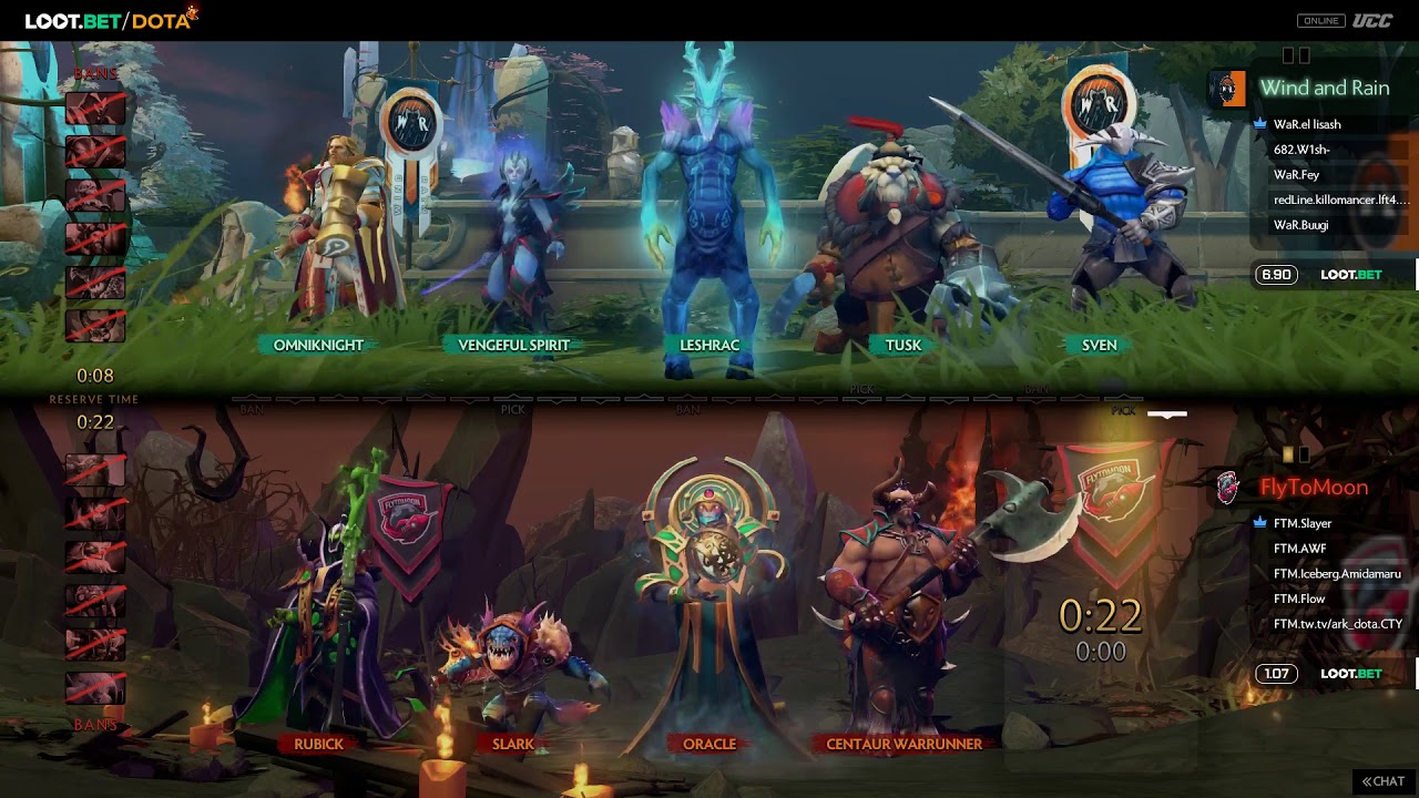 (EN) WindAndRain vs FlyToMoon | LOOT.BET/DOTA | Map 2 | @NomadCasts & @Wingbladedota