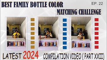 FAMILY GAME SHOW🚨- BEST FUNNY BOTTLE COLOR MATCHING CHALLENGE - LATEST 2024 COMPILATION VIDEO