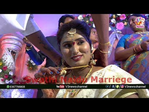 Swathi Naidu Real Marriage Exclusive Video || V3 News