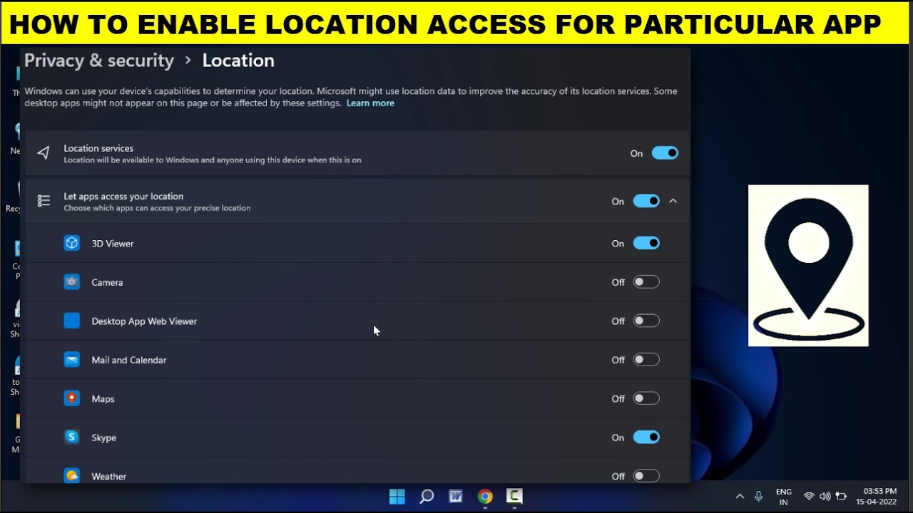 How to Disable Location Tracking in Windows 11
