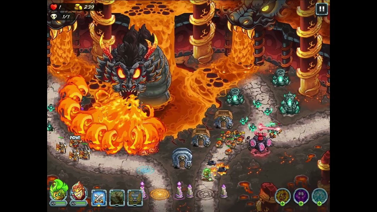 Kingdom Rush 5 🔥🐉 Fire Dragon Cave @ Impossible Iron Challenge