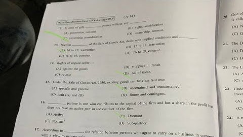 Business Law Solution 2023 | Bcom Semester 1 |