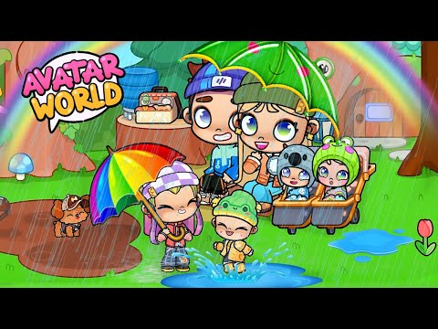 ДОЖДЛИВАЯ ПОГОДА ☂🌂В AVATAR WORLD - ПРОГУЛКА ПОД ЗОНТОМ ИСТОРИЯ 💕 РУТИНА СЕМЬИ - ОБНОВЛЕНИЕ СЕРИАЛ
