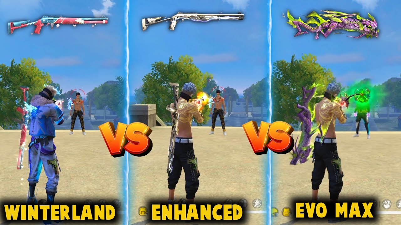 WINTERLAND VS ENHANCED ARMOR VS GREEN FLAME DRACO M1014 DAMAGE ABILITY TEST - BEST M1014 SKIN