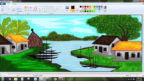 How to draw a Village scenery