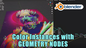 [Geometry Nodes Tutorial]  How to color instances using attributes