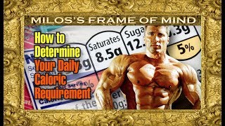 HOW TO DETERMINE YOUR DAILY CALORIC REQUIREMENT-MILOS' TELLS SECRETS FROM THE PROS