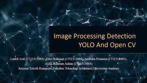 Image Detection Object YOLO V3 and OpenCV