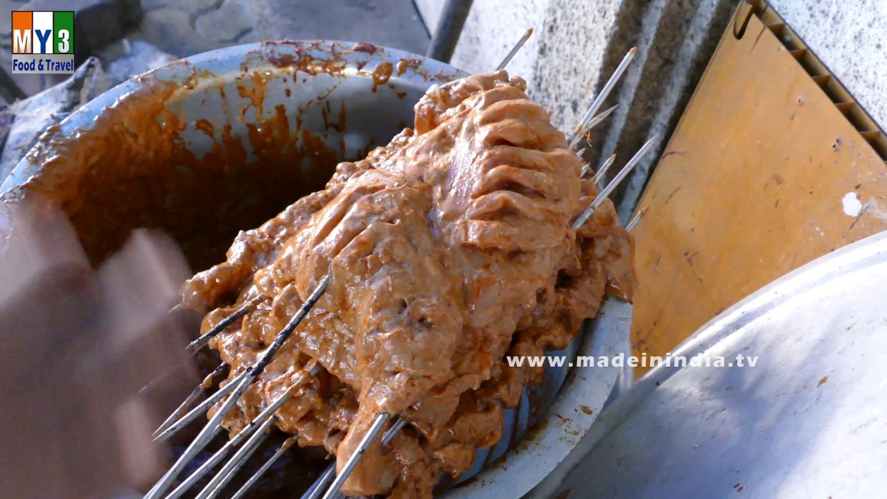 CHICKEN LEG TANDOORI MAKING | CHICKEN STREET FOODS street food