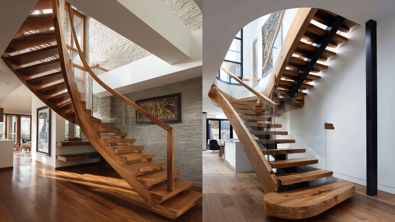 100 Wooden Floating Staircase Ideas for Modern Homes | Minimal & Luxury ...