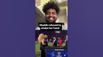 Moment Khabib refused to shake her hand #football #khabib #handshake #interview